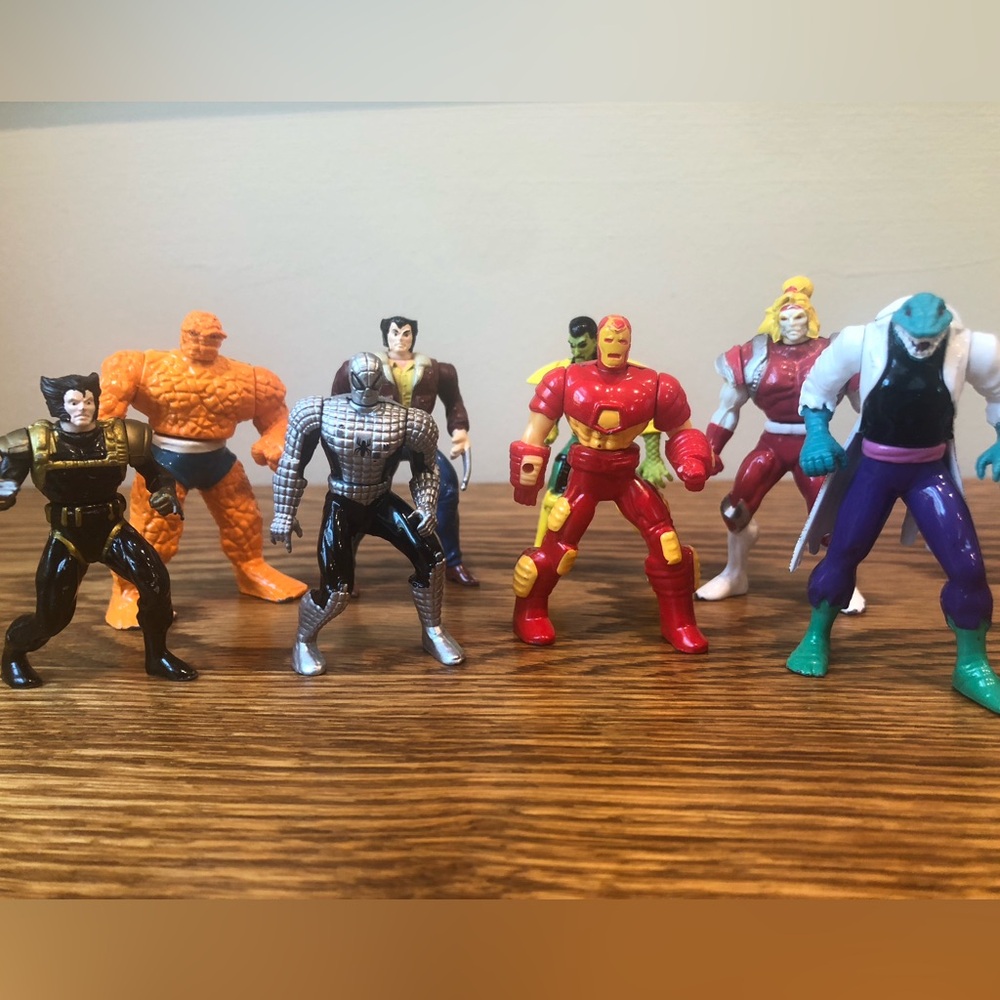 Vintage Toy Biz Marvel Die-Cast Figures - X-Men, Spider-Man